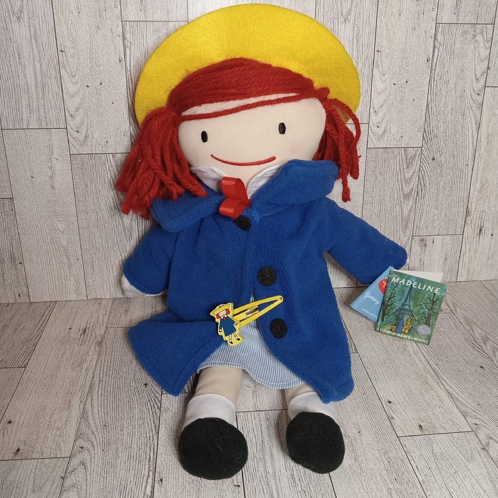 Madeline Doll Yottoy Collection Soft Plush 16 Inch Red Hair Blue Coat